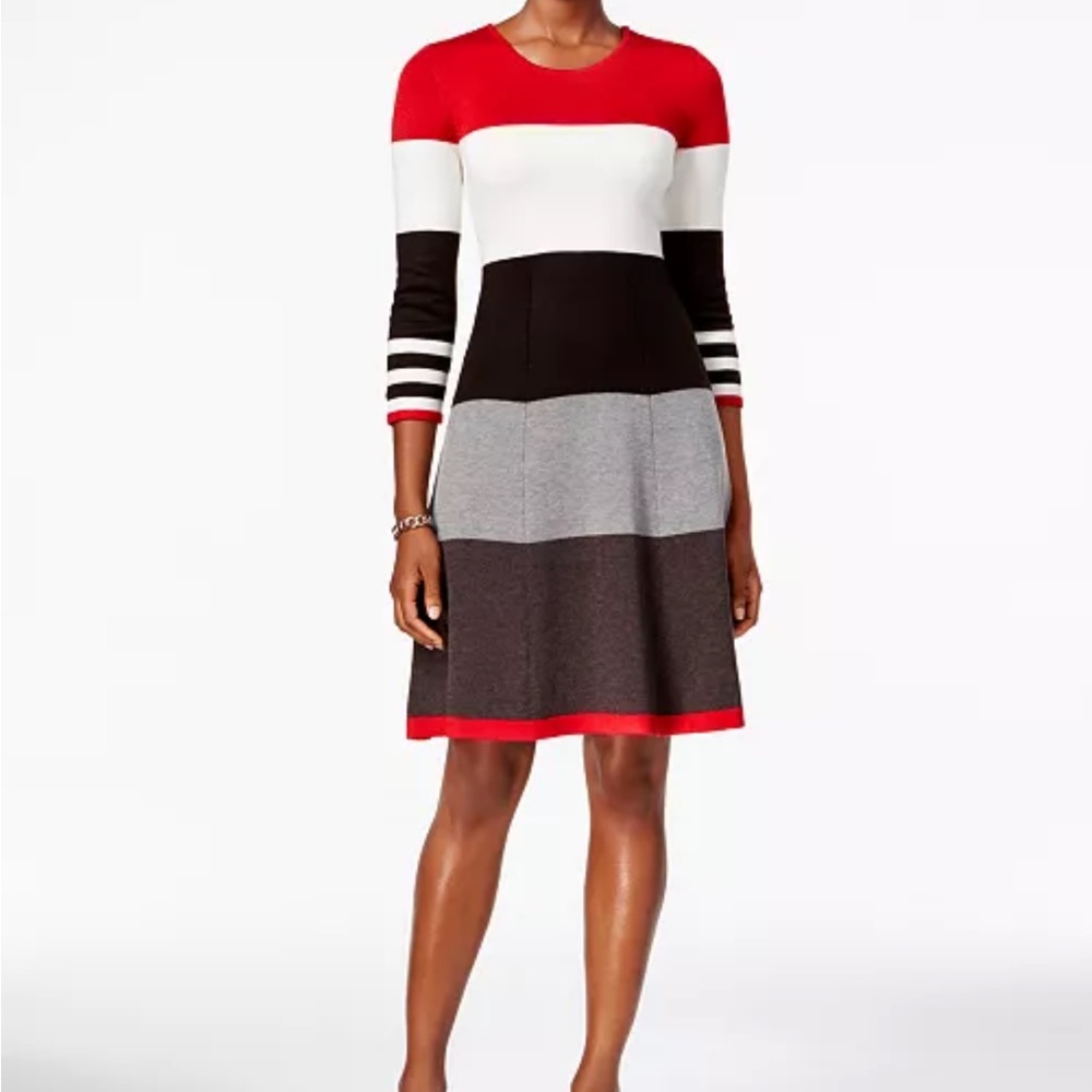 NWT | JH Striped Fit & Flare Sweater Dress | 2X